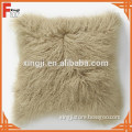 Top Quality Luxury Curly Hair Tibet Lamb Fur Cushion
